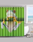WONZOM kot zasłona prysznicowa wodoodporny wilk łazienka kurtyna nowoczesny zwierząt żaba zasłona wanny z 12 hakami akcesoria wy