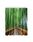 Bambusowy las/kolorowe drzewo/jeleń/statek/kamień wodoodporny prysznic zasłony łazienka kreatywny poliester zasłona wanny