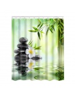 Bambusowy las/kolorowe drzewo/jeleń/statek/kamień wodoodporny prysznic zasłony łazienka kreatywny poliester zasłona wanny