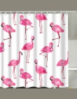 Hoomall Flamingo prysznic Cute zwierząt drukuj łazienka kurtyna gorąca kurtyna zmywalna wanna Decor tkanina poliestrowa