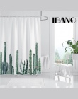 IBANO Tropical Cactus zasłona prysznicowa wodoodporna tkanina poliestrowa zasłona wanny do łazienki udekoruj z 12 sztuk haczyki 