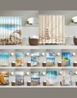 Seascape beach 3D tkanina poliestrowa zasłona prysznicowa w łazience zasłona prysznicowa wodoodporna zasłona wanny cortina de du