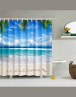 Seascape beach 3D tkanina poliestrowa zasłona prysznicowa w łazience zasłona prysznicowa wodoodporna zasłona wanny cortina de du