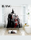 IBANO Marvel Batman zasłona prysznicowa wodoodporna tkanina poliestrowa zasłona wanny do łazienki z 12 sztuk haczyki z tworzywa 