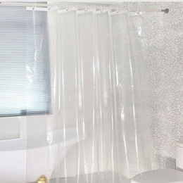 Minimalistyczna zasłona prysznicowa przezroczysta duża długa odporna na pleść antybakteryjna