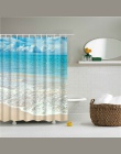 Nad morzem malowniczej plaży muszle zasłony prysznicowe łazienka kurtyna tkanina wodoodporna poliestrowa wanna zasłony do łazien