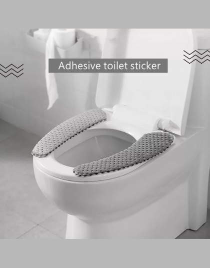 Nordic mata toaletowa grube zimowe poduszka domowe naklejki koło toaleta poszewka wklej uniwersalne zmywalny akcesoria łazienkow
