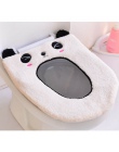 Cartoon zmywalny mata toaletowa przenośny deska klozetowa pokrywa cieplej akcesoria łazienkowe pluszowe poduszki