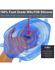 Walfos 6 sztuk wielokrotnego użytku narzędzia kuchenne miska pokrywa pan pokrywką-Premium stretch silikonowe pokrywki-stretch si