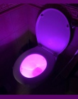 Washroom łazienka inteligentny wc lampka nocna LED ruchu ciała włączanie/Off lampa z czujnikiem na muszlę 8 wielokolorowy lampa 
