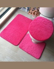 3 sztuk komplet dywaników łazienkowych tłoczenie flanelowe dywaniki podłogowe poduszka deska klozetowa pokrywa łazienka mata WC 