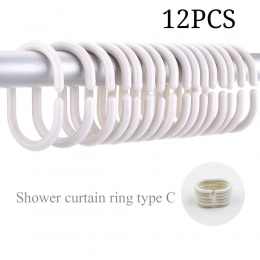 Prysznic kółka do zasłon wyczyść zestaw 12 gumy silikonowej kurtyny Tiebacks na zasłony silne okno prysznic kółka do zasłon klip