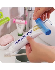 1 sztuk Mrosaa kreatywny Rolling pasta do zębów pasta do zębów łatwy dozownik łazienka ABS Tube Partner wiszące uchwyt do czyszc
