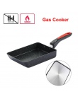 Justcook 13x18 CM patelnia Tamagoyaki omlet czarny nie patelni smażyć jajko Pan naleśnik kuchnia Pot używać tylko dla kuchenka g