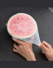 6 sztuk/zestaw czapki silikonowe okładki Silicone Stretch pokrywkami uszczelnienie próżniowe ssania żywności świeże owoce kuchni
