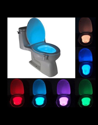 Washroom łazienka Motion Bowl oświetlenie toalety włączanie/wyłączyć światła lampa z czujnikiem na muszlę Nightlight światła Sea