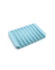 1 Pc łazienka silikonowy elastyczny mydelniczki uchwyt do przechowywania jednolity kolor mydło płyta taca drenażu narzędzia do k
