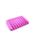 1 Pc łazienka silikonowy elastyczny mydelniczki uchwyt do przechowywania jednolity kolor mydło płyta taca drenażu narzędzia do k