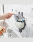 1 sztuk szczoteczka do zębów uchwyt do montażu na ścianie śliczne Totoro Sucker łazienka organizator narzędzia akcesoria