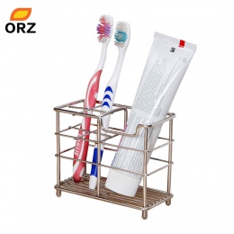 ORZ łazienka ze stali nierdzewnej uchwyt na szczoteczkę do zębów i pastę do zębów uchwyt do przechowywania organizator Rack szcz