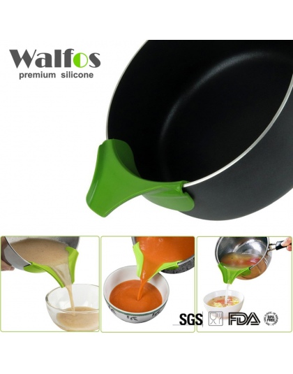 WALFOS silikonowe zupa lejek gadżet kuchenny, Anti-spill krawędzi odrzutnik wody naczynia do gotowania narzędzie