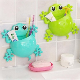Żaby Cute Cartoon strona główna łazienka szczoteczka do zębów uchwyt do montażu na ścianie przyssawka pasta do zębów stojak do p