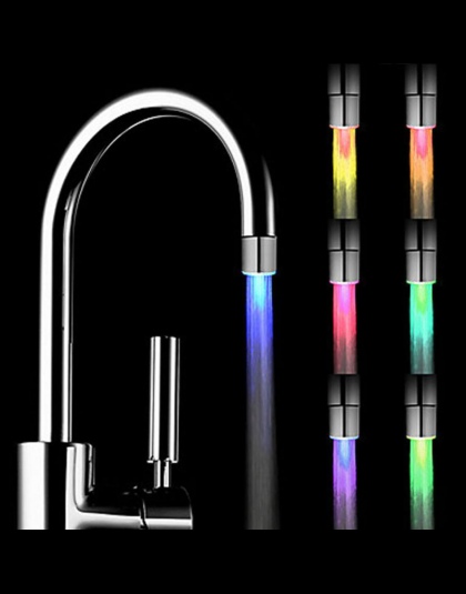 ISHOWTIENDA kran z podświetleniem LED dotknij głowice RGB Glow LED prysznic Stream łazienka prysznic kran 7 zmiana koloru