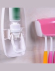 Gadżety do łazienki automatyczny dozownik pasty do zębów + 5 sztuk szczoteczki do zębów zestaw świeczników wieszak montażu na śc
