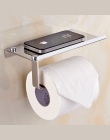 1 PC ze stali nierdzewnej łazienka uchwyt na papier półka wieszak na ręczniki uchwyt papier toaletowy telefonów komórkowych uchw