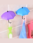 3 sztuk/partia kolorowe parasol w kształcie haki ścienne kreatywny wieszak ścienny dekoracyjny uchwyt ścienny hak do kuchni akce