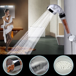 Nowa łazienka Booster SPA Anion prysznic ręczny głowy Watersaving ciśnienie do pielęgnacji skóry zdrowe domu łazienka narzędzie