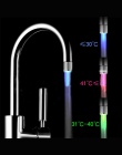 Nowy LED wody kran strumień światła 7 kolory zmiana Glow prysznic strumień dotknij głowy czujnik ciśnienia łazienka kuchnia narz