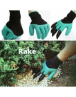 1 para nowy rękawice ogrodowe do sadzenia w ogrodzie ogrodowe Genie rękawice z 4 ABS plastikowe pazury