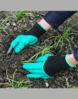 1 para nowy rękawice ogrodowe do sadzenia w ogrodzie ogrodowe Genie rękawice z 4 ABS plastikowe pazury