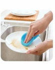 3 sztuk wielu-używany czyste do mycia naczyń miękkiego silikonu płuczka z myjką czyszczenie antybakteryjne narzędzie kuchenne