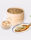 Jedna klatka lub pokrywką gotowania bambusowe naczynie parowe dla ryb ryż przekąski warzyw zestaw koszy kuchnia gotowanie narzęd