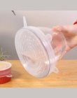 6 sztuk uniwersalny silikon pokrywy miska Pot danie wielokrotnego użytku pokrywki naczyń lodówka owoce uszczelnienie Wrap pokryw