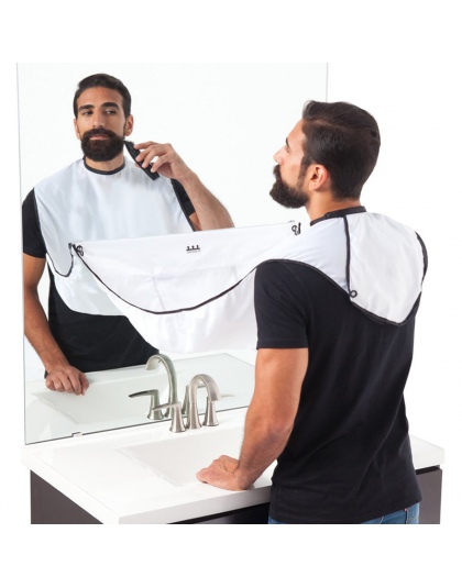 Człowiek łazienka broda pielęgnacja trymer do golenia włosów fartuch Bib suknia Robe Sink style Tool czarny biały nowy