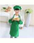 Fartuch dziecięcy dla dzieci z długim rękawem kapelusz kieszeń przedszkole kuchnia do pieczenia malarstwo gotowanie napoje jedze