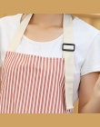 SINSNAN krótkie regulowany bawełniana pościel paskiem fartuch kuchenny dla kobiet fartuch kucharski akcesoria do pieczenia komer
