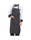 Regulowany wzór Chef fartuchy kelner kuchnia gotowanie fartuch Bib sukienka dla restauracja pieczenia kobiet mężczyzna 4 style