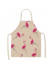 1 sztuk Flamingo wzór fartuchy kuchenne kobieta dorosłych dzieci bawełniane pościel śliniaki domowe gotowanie fartuch grill akce