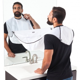 Mężczyzna broda czarny biały fartuch Bib Trimmer twarzy włosy przylądek Sink do golenia brody fartuch wodoodporny akcesoria łazi