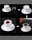HIFUAR 16 sztuk kawy Latte Cappuccino Barista szablony ciasto Duster szablony narzędzia do kawy kwiaty Pad Duster do kawy wystró