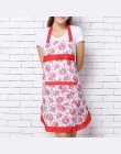 Kobiety Floral Bowknot sukienka fartuch anty zanieczyszczenia gotowanie kuchnia restauracja Bib fartuch kieszeni kwiatowy wzór