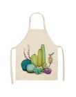 1 sztuk tropikalne rośliny kaktus kuchnia fartuch dla kobiet domowe gotowanie pieczenie Coffee Shop bawełniana pościel fartuchy 