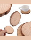 Drewniany kawałek puchar Mat naturalne okrągłe Coaster herbaty kawy kubek uchwyt na napoje dla DIY rzemiosło wesele dekoracji