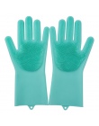 Kuchenne silikonowe rękawice do sprzątania magia danie rękawice do mycia dla gospodarstw domowych gumowe do szorowania gumowe da