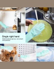 1 para naczynia krzem rękawice do sprzątania z szczotka do czyszczenia Food Grade rękawice do mycia naczyń naczynia do mycia usł