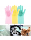 1 para Magic Home rękawice do mycia naczyń silikonowy lateks rękawiczki ekologiczne gospodarstwa domowego ogród rękawice do sprz